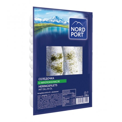 Филе сельди с укропом в масле "Nord Port", 230г